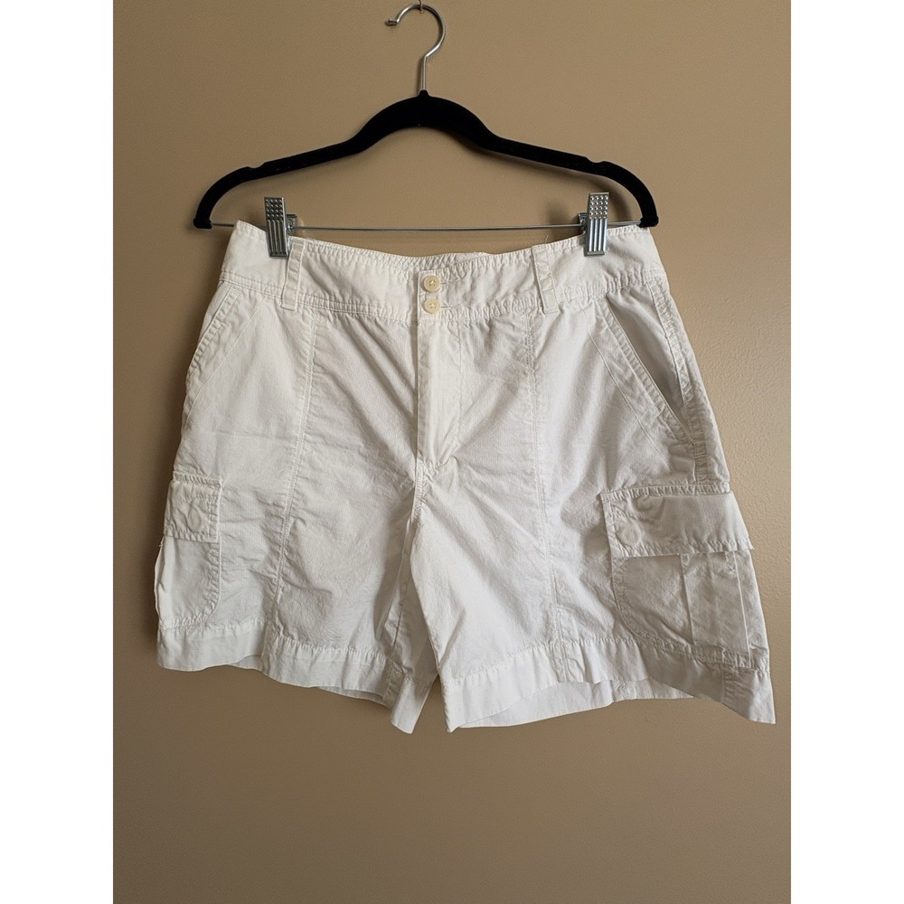 Lauren Ralph Lauren Cargo Shorts Women 8 White Utility Classic Chino